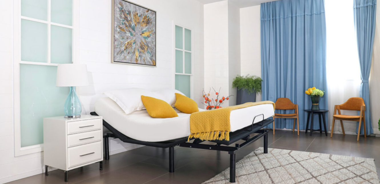 Ergomotion Quest 2.0 adjustable bed in a home