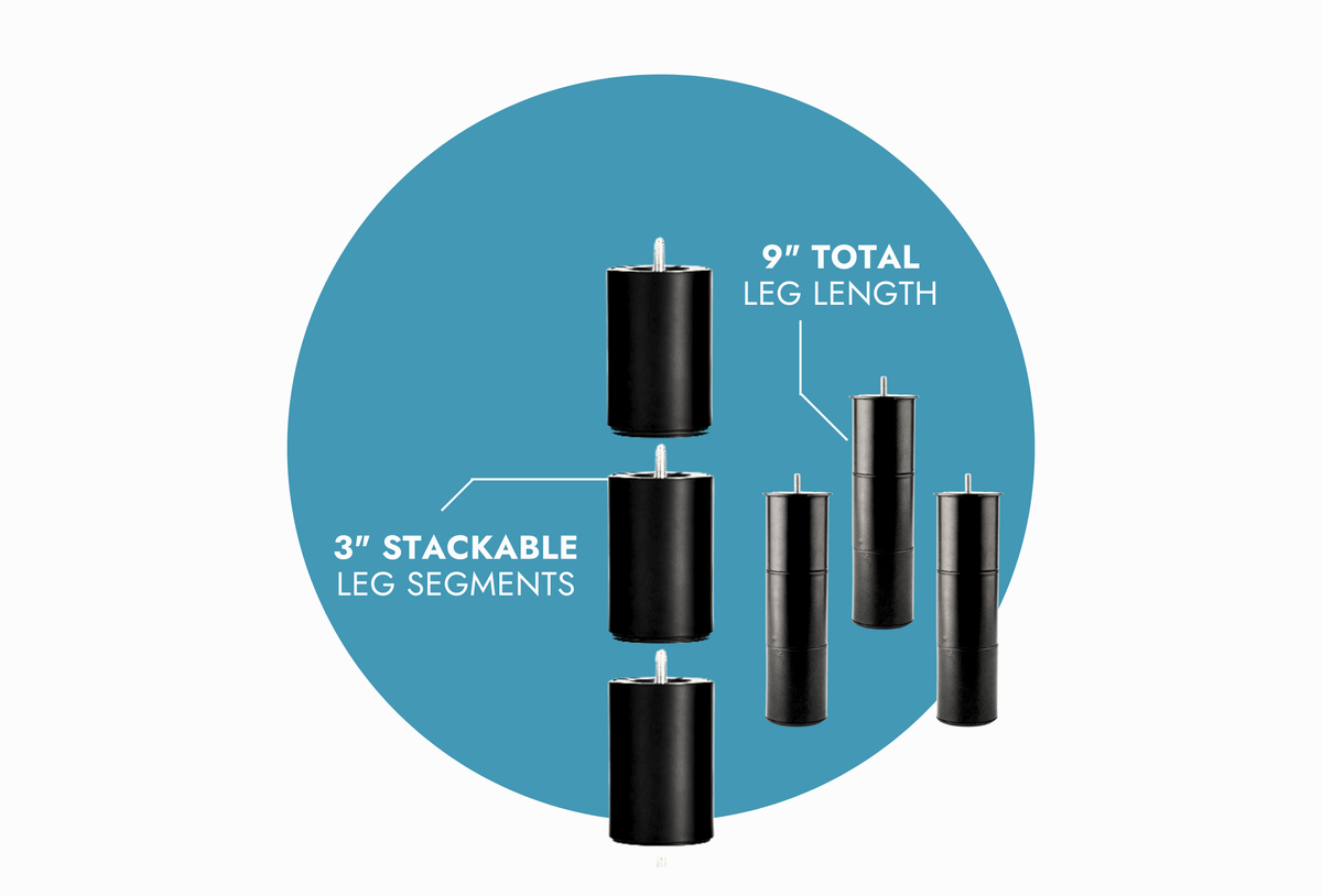 Ergomotion Ascend stackable adjustable leg segments