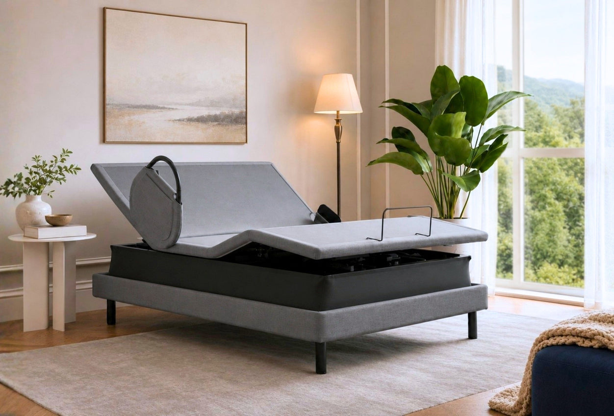 Ergomotion Ascend adjustable high-low bed with tilt in a modern bedroom