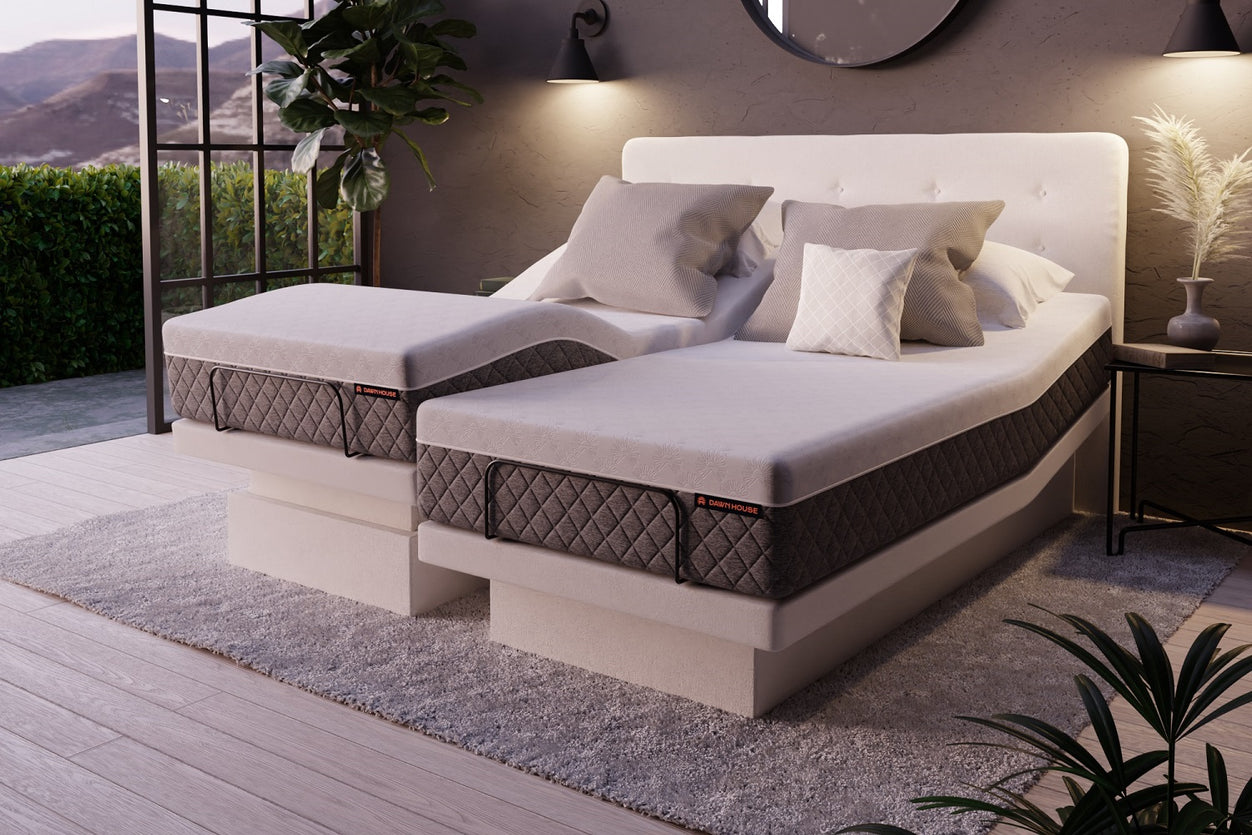 Dawn House Bed by Ergomotion beautiful fully electric 3 motor high low adjustable bed in ivory