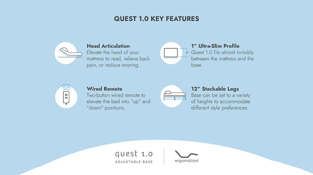 Quest 1.0 Adjustable Bed Key features